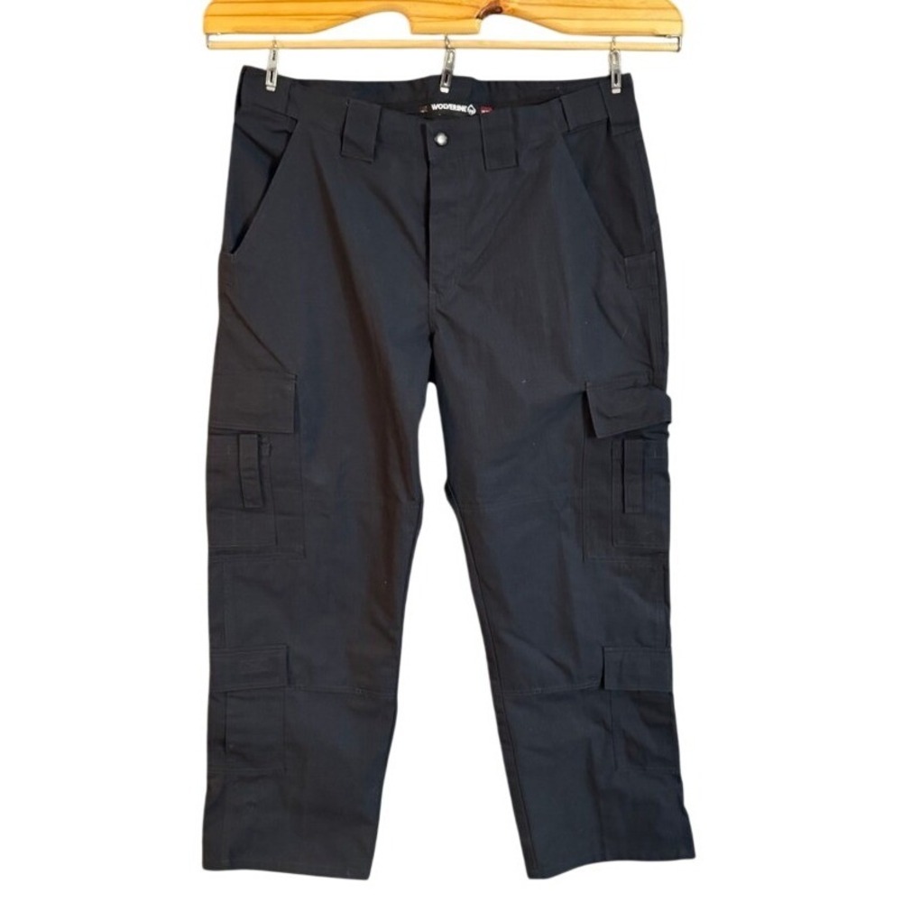 Wolverine Mens Navy Blue Ripstop Cargo Work Pants 38x30 Utility Tactical